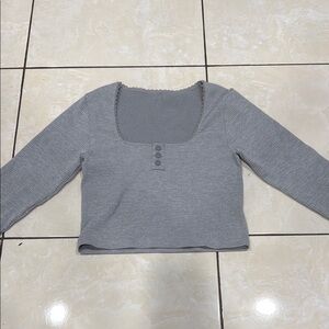 Fabletics Gray Long Sleeve Women's Top